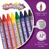 Colorations Regular Crayons – 24 Packs, 8 Colors Each, Set of 192 – Bulk School Supplies, Individual Boxes for Kids, Party Favors