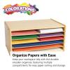 Colorations Wooden Organizer for Paper Storage, 20 1/4″ W x 13 1/4″ D x 10 1/4″ H | Construction Paper Classroom Sorter, for 12″ x 18″ and 9″ x 12″ Sizes