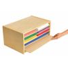 Colorations Wooden Organizer for Paper Storage, 20 1/4″ W x 13 1/4″ D x 10 1/4″ H | Construction Paper Classroom Sorter, for 12″ x 18″ and 9″ x 12″ Sizes