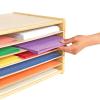 Colorations Wooden Organizer for Paper Storage, 20 1/4″ W x 13 1/4″ D x 10 1/4″ H | Construction Paper Classroom Sorter, for 12″ x 18″ and 9″ x 12″ Sizes