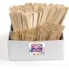 Colorations Assorted Sizes Natural Wood Craft Sticks Tongue Depressors, 1200 Piece Classroom Pack, All Natural, , 1mm Thick, Jumbo, Large, Regular, and Mini (Item # CPCS)(1200 Pieces)