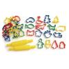 Colorations Dough Cutter Assortment & Rollers – Set of 34