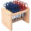 Colorations Natural Oak Wood Rack with 24 Blunt Tip Scissors Value Pack