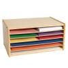 Colorations Wooden Organizer for Paper Storage, 20 1/4″ W x 13 1/4″ D x 10 1/4″ H | Construction Paper Classroom Sorter, for 12″ x 18″ and 9″ x 12″ Sizes