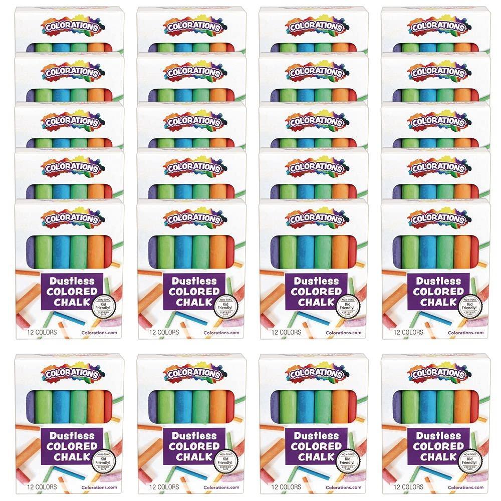 imageColorations Chalk 12 Colors per Pack 24 Packs Included Each Pack is Individually Packaged Personalize ampamp Decorate for Gifts Arts ampamp Crafts Craft for Children Kids Crafts for Home or the Classroom