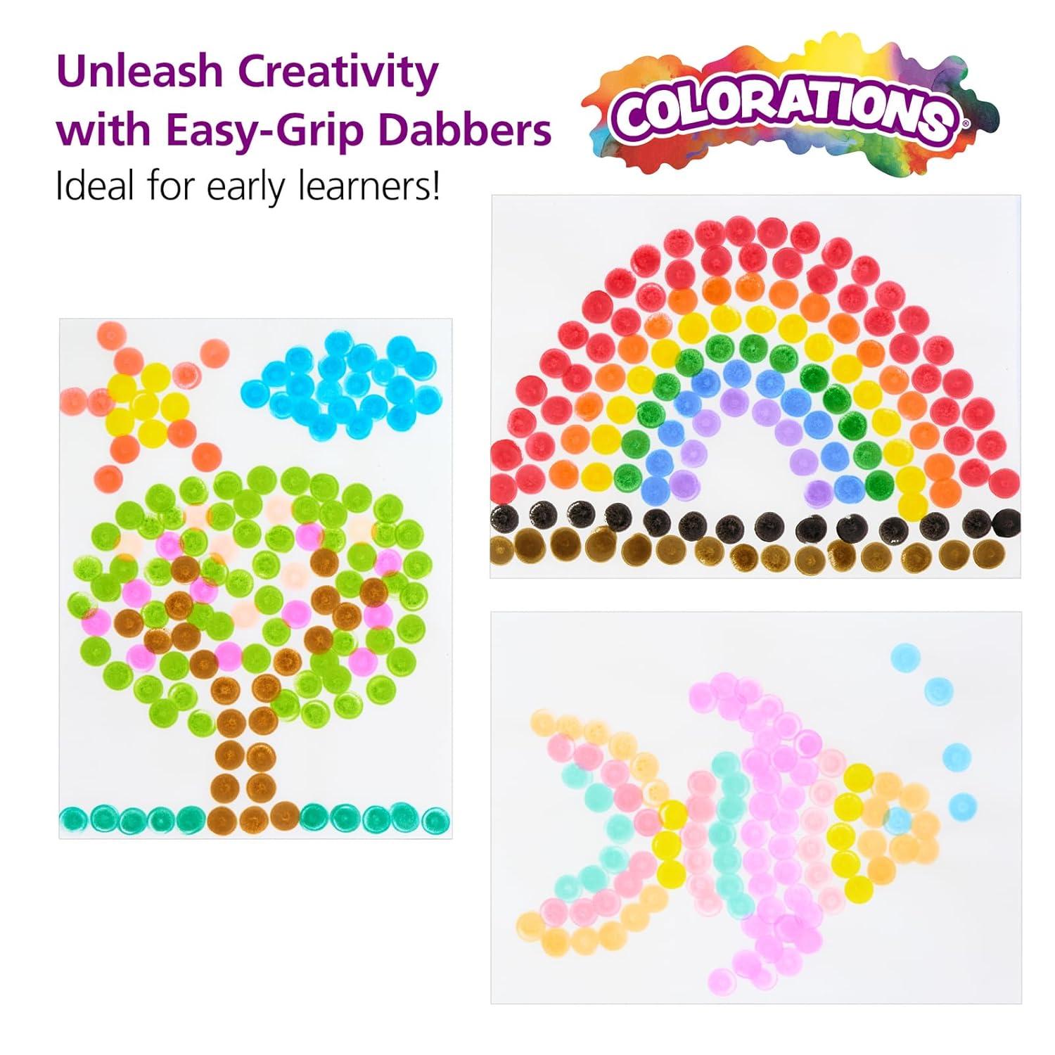 imageColorations Dabber Markers Set of 22 Prime Shiny ampamp Tropical Colors Thick Felt Tips