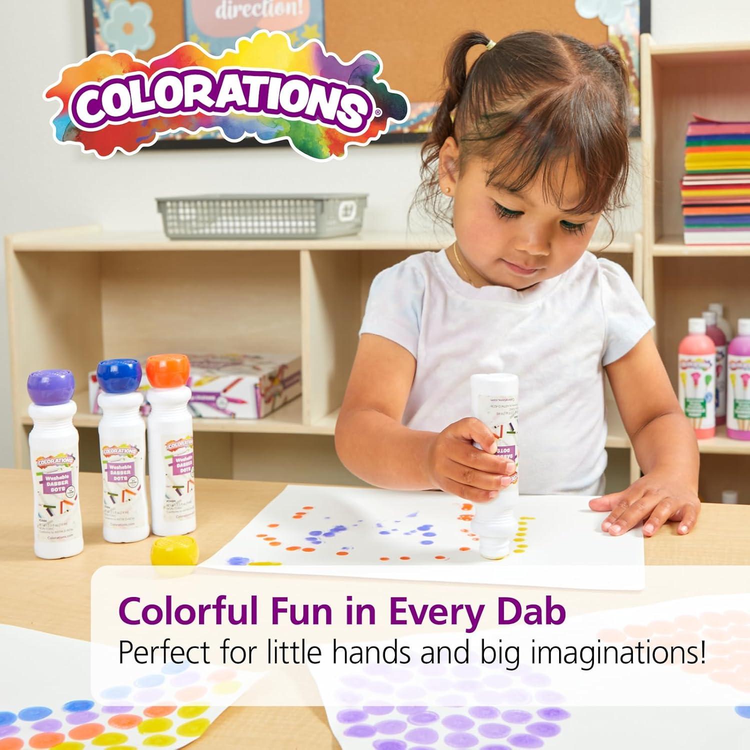 imageColorations Dabber Markers Set of 22 Prime Shiny ampamp Tropical Colors Thick Felt Tips