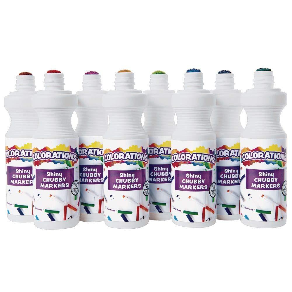 imageColorations Dabber Markers Washable 8 Shiny Bright Colors Dot Markers Bingo Markers Dab and Dot Markers for Children Kids PreSchool Toddlers Non Toxic Easy to Use Art ampamp Craft Supplies MESPONGE
