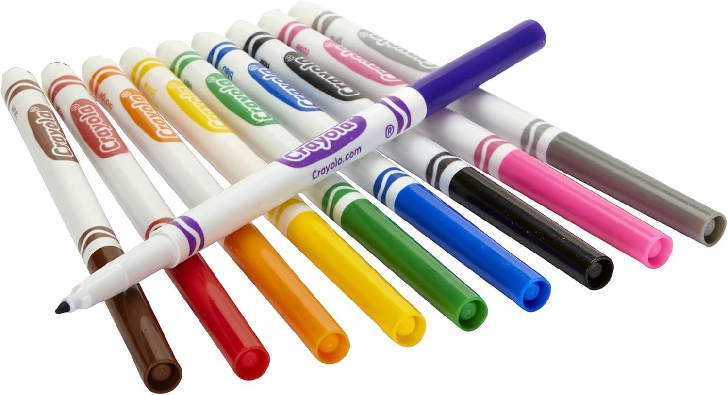 imageCrayola Fine Line Markers Classpack 200ct Bulk Kids Markers For Preschool Kindergarten Elementary School Classrooms Teacher Classroom Must Haves