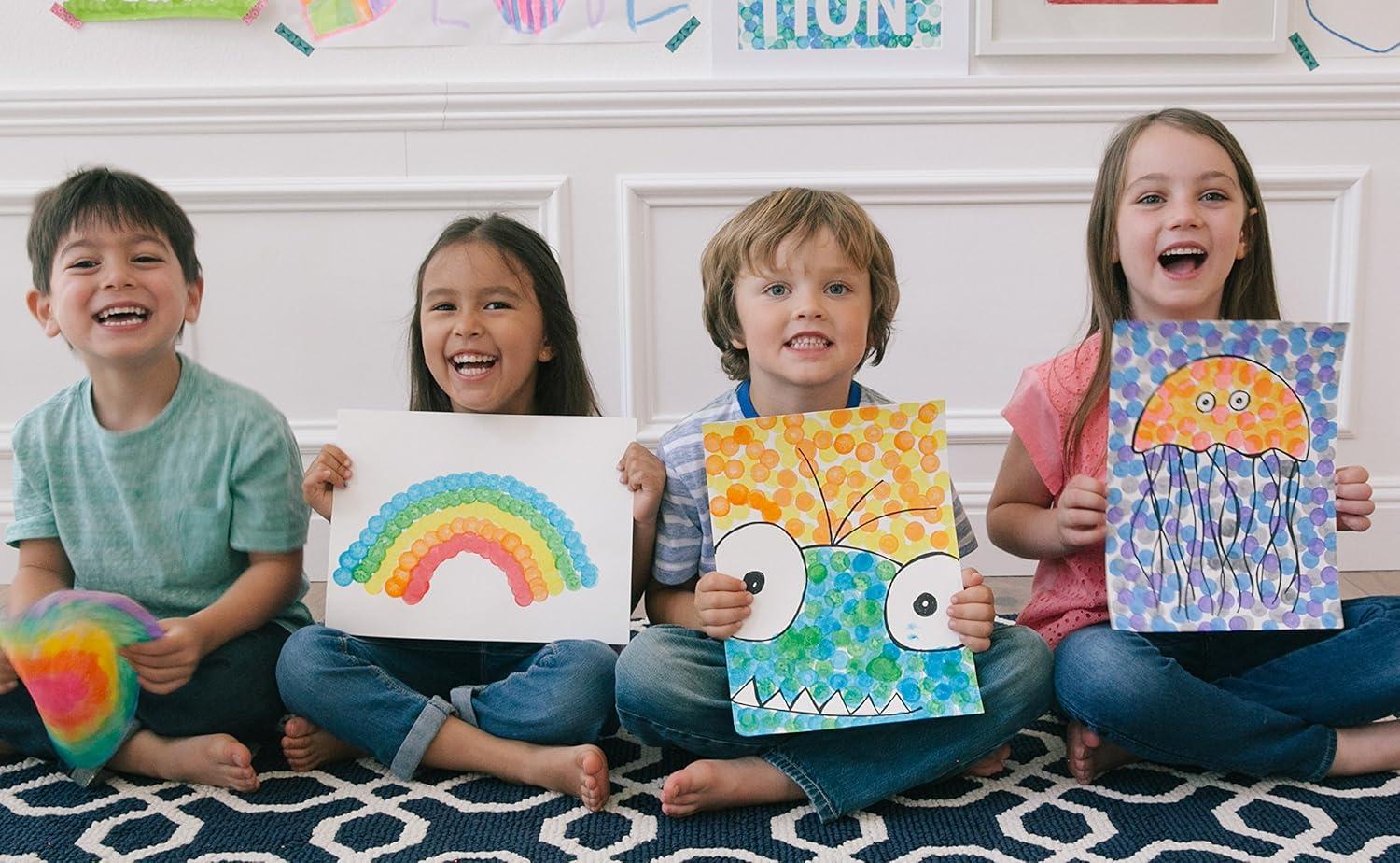 imageDo A Dot Art Markers 6Pack Rainbow Washable Paint Markers The Original Dot Marker Activity Craft Coloring Supplies for Kids and Toddlers Made in the USA