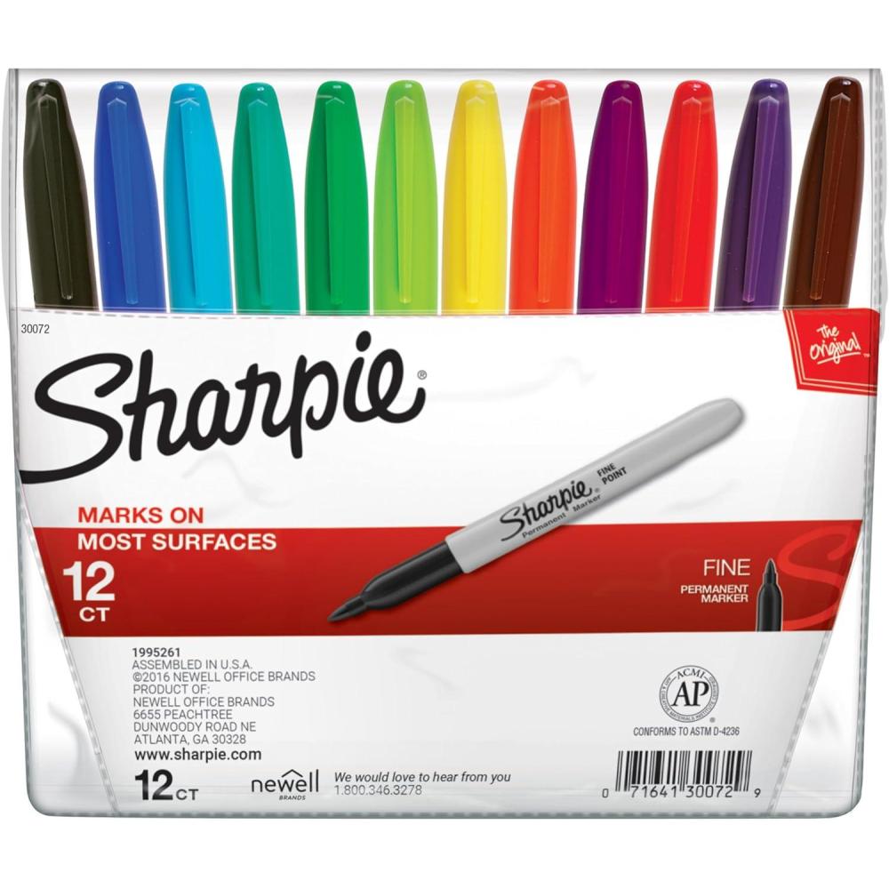imageSharpie Fine Point Permanent MarkerAssorted Classic12CountAssorted Classic