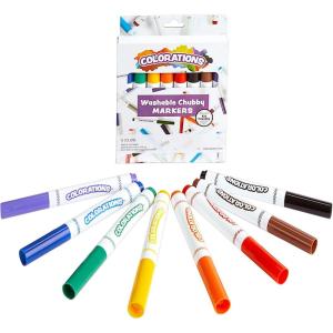 Colorations Chubby Markers, 16 Colors, Conical Tip, Coloring, Paper, Kids, Posters, Drawing, Bold Colors, Home, Classroom, School Supplies, Art Supplies, Craft Projects, Children, Gift(Classic Colors)