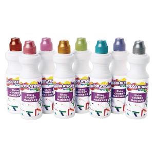 Colorations Dabber Markers, Washable, 8 Shiny Bright Colors, Dot Markers, Bingo Markers, Dab and Dot Markers for Children, Kids, Pre-School, Toddlers, Non Toxic, Easy to Use, Art & Craft Supplies (MESPONGE)