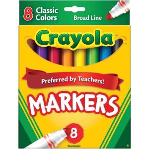 Crayola Broad Line Markers, School Supplies, Colors may vary, 8 Count(1)