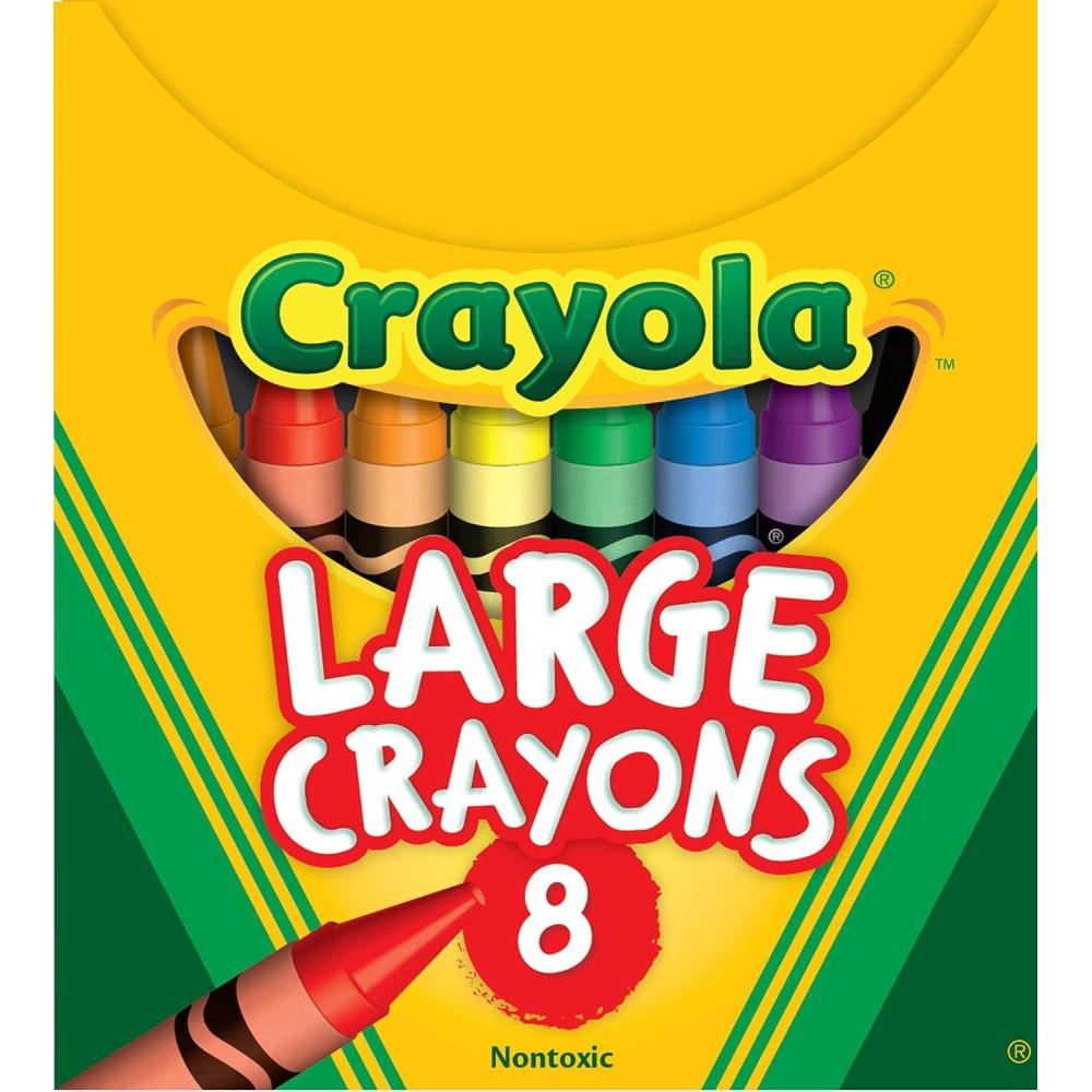 imageCrayola Large Crayons  Assorted 8 Count Giant Crayons for Kids ampamp Toddlers Ages 2