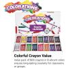Colorations Regular Crayons – 8 Colors, Set of 800(800 Count (Pack of 1))