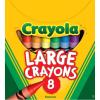 Crayola Large Crayons – Assorted (8 Count), Giant Crayons for Kids & Toddlers, Ages 2+