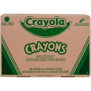 Crayola Bulk Crayon Classpack – 800ct (16 Colors), Bulk Teacher Supplies & Classroom Essentials for Back to School, Arts & Crafts Crayons for Kids, 3+
