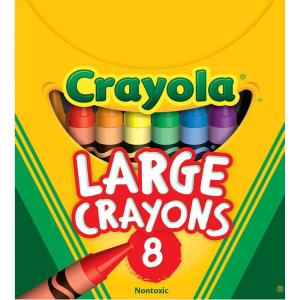 Crayola Large Crayons – Assorted (8 Count), Giant Crayons for Kids & Toddlers, Ages 2+