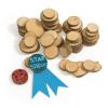 Colorations Natural Wood Craft Rounds, 50 Pieces w/ Bark, 1 3/4 inch to 2 3/8 inches Recycled, Branches, Smooth, Arts & Crafts, Nature(Wood Craft Rounds)