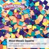 Colorations Natural Wood Craft Rounds, 50 Pieces w/ Bark, 1 3/4 inch to 2 3/8 inches Recycled, Branches, Smooth, Arts & Crafts, Nature(Wood Mosaic Squares)