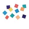 Colorations Natural Wood Craft Rounds, 50 Pieces w/ Bark, 1 3/4 inch to 2 3/8 inches Recycled, Branches, Smooth, Arts & Crafts, Nature(Wood Mosaic Squares)