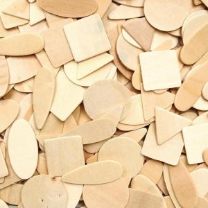 Colorations Natural Wood Craft Rounds, 50 Pieces w/ Bark, 1 3/4 inch to 2 3/8 inches Recycled, Branches, Smooth, Arts & Crafts, Nature(Wood Geo Shapes)