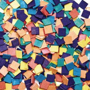 Colorations Natural Wood Craft Rounds, 50 Pieces w/ Bark, 1 3/4 inch to 2 3/8 inches Recycled, Branches, Smooth, Arts & Crafts, Nature(Wood Mosaic Squares)