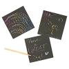 Colorations Scratch Art Kit, 125 Mini Notes, Arts & Crafts, for Kids, 3.25 inch x 3.25 inch Notes, Desktop Dispenser