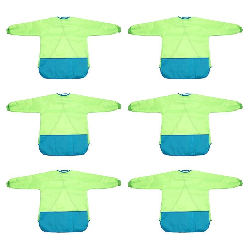 image6 Long Sleeved Waterproof Art Smock Pre School Washable Full Coverage