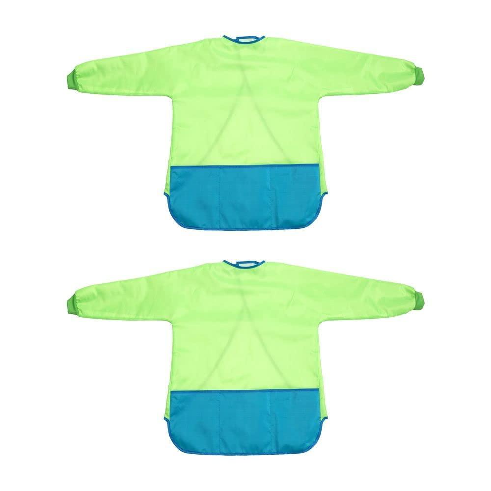 imageColorations 2 Long Sleeved Waterproof Art Smock Pre School Washable Full Coverage