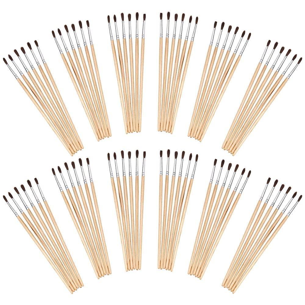 imageColorations Natural Fine Brushes 72 Pieces A Great Paintbrush Set for Any Young Artist Individually Packaged Arts ampamp Craft Craft for Children Kids Crafts for Home or The Classroom