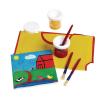 Kids Tempera Paint Kit, 4 Colors of Tempera Paint, Smock, Paint Brushes, Paint Cups & Messy Mat, Beginners Paint Set, Painting Basics, Homeschool, Kids Paint Set, Paint for Children, Home School Use