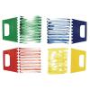 Colorations® Paint Scrapers, Plastic Paint Scrapers, 4 Different Designs, Create Paint Patterns & Swirls, Set of 4, Kids Scraper Tools for Paint,Scrapers for Crafts, Each 5’’ W,Fun Painting Experience