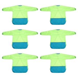 6 Long Sleeved Waterproof Art Smock, Pre School, Washable, Full Coverage