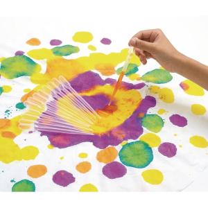 Colorations Super Safe 1-Piece Transparent Plastic Paint Dropper Pipettes For Kids – Set of 12