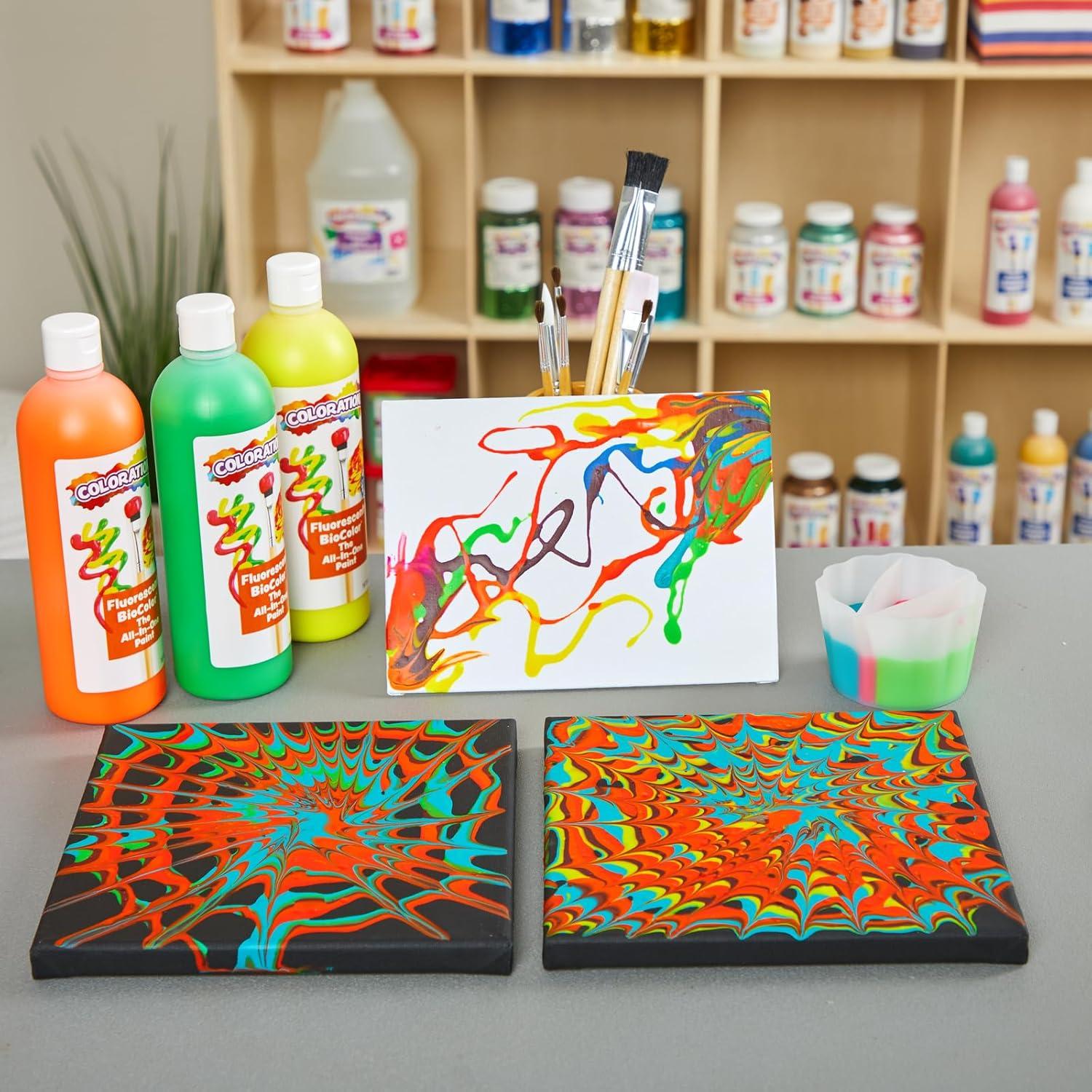 imageColorations Biocolor Paint 26 oz 26 Colors NonToxic Paint Kids Paint Craft Paint Resist Art Painting Paint for Marbling Blotting Paint Window Paint Paint for Children Foil Painting