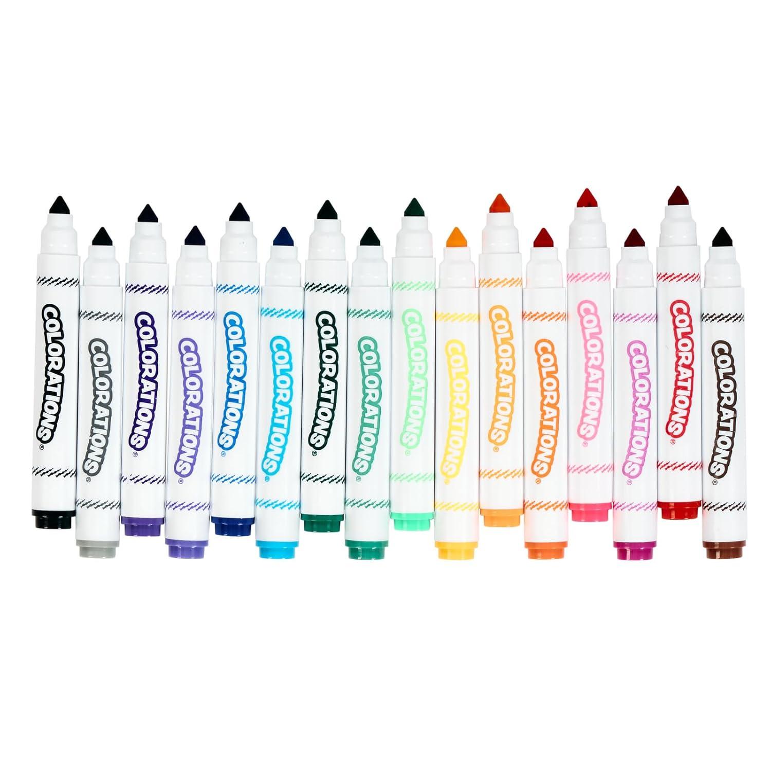 imageColorations Chubby Markers  12 Packs 16 Colors Each Set of 192 Total  Bulk School Supplies Individual Boxes for Kids Party Favors
