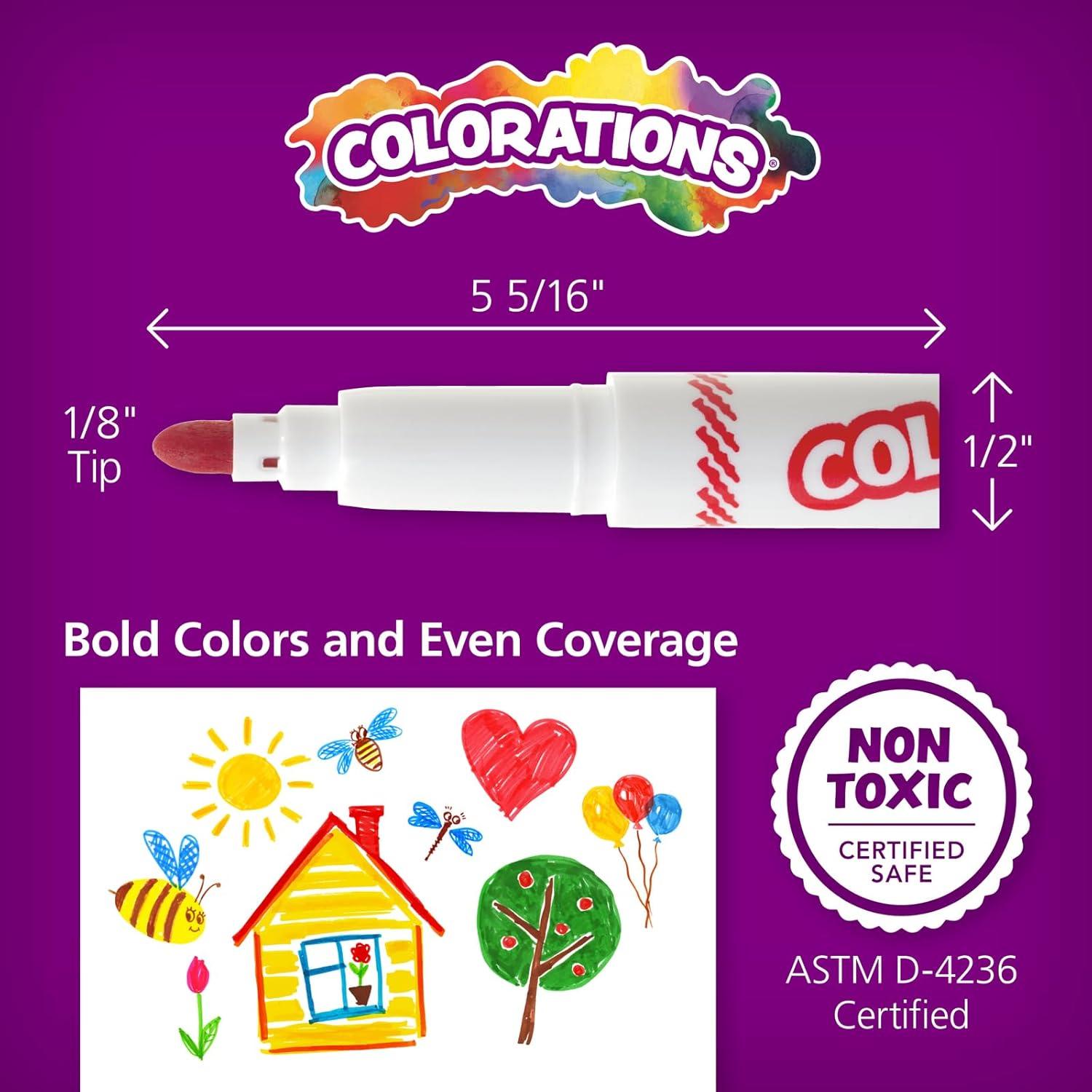 imageColorations Classic Markers  12 Packs 8 Colors Each Set of 96 Total  Bulk School Supplies Individual Boxes for Kids Party Favors