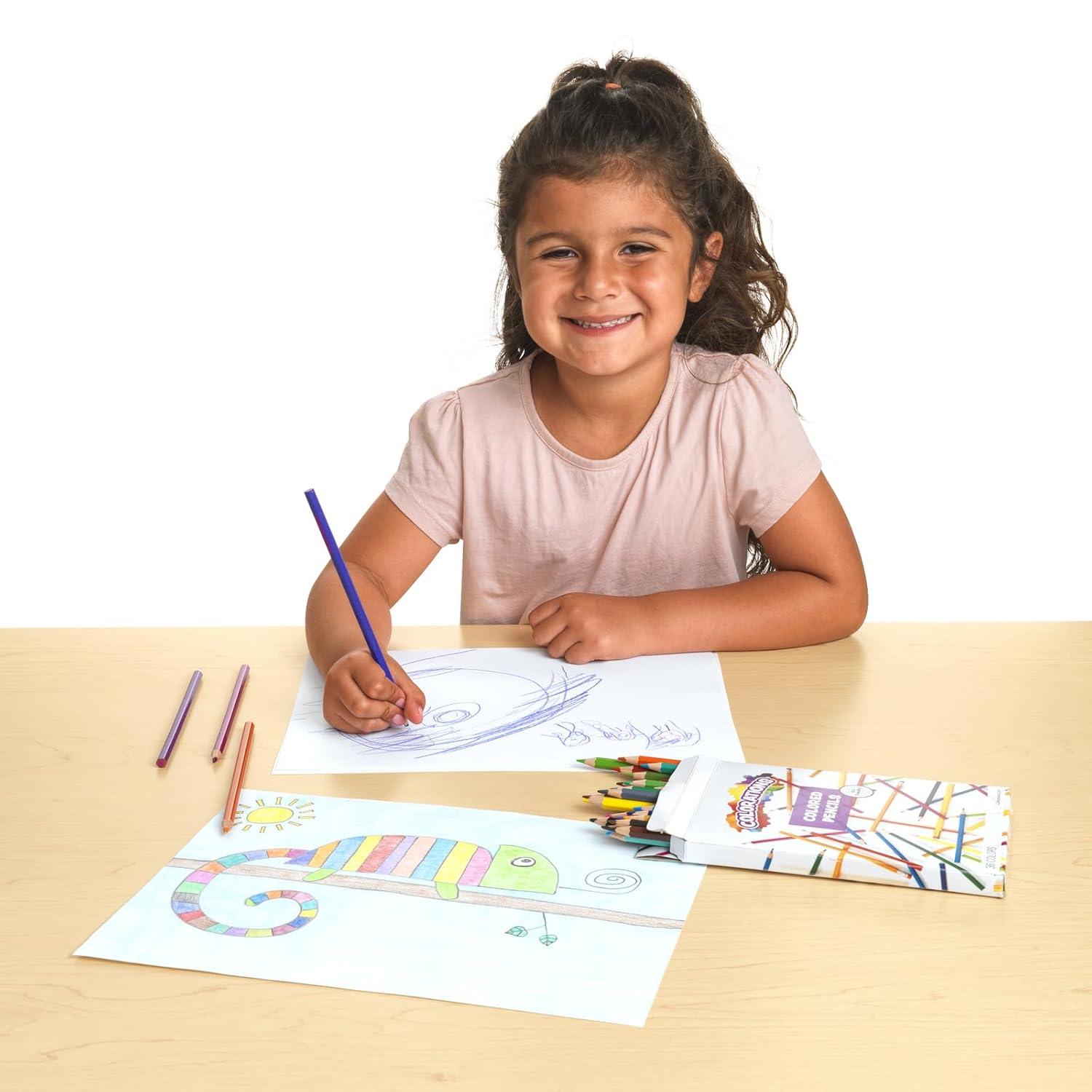 imageColorations Colored Pencils 4 Packs 36 Colors Each Set of 144 Total  Bulk School Supplies Individual Boxes for Kids Party Favors