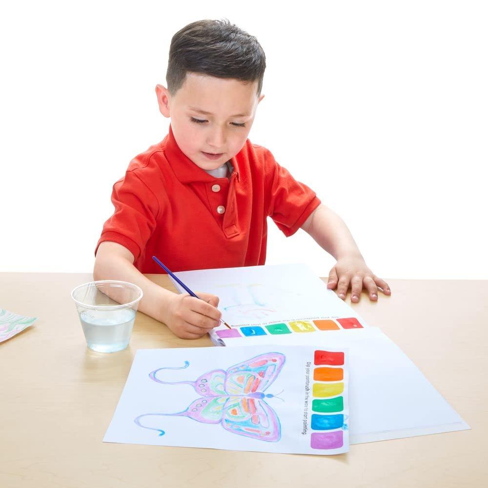 imageColorations MessFree 3 in 1 Paint Set  with Brush 85quot W x 11quot L  Coloring for Toddlers Magic Watercolor Doodle Palette for Kids