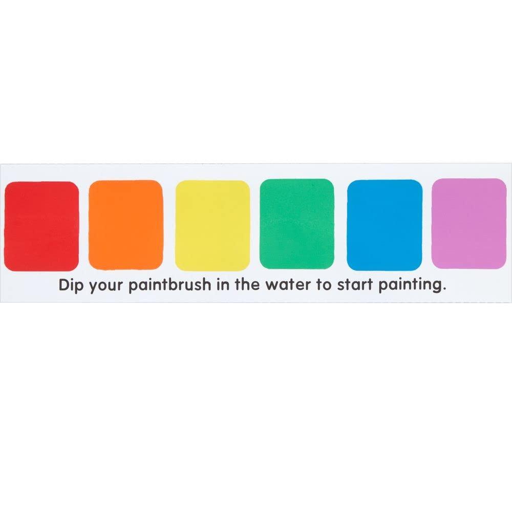 imageColorations MessFree 3in1 Numbers ampamp Shapes Paint Set  with Brush 85quot W x 11quot L  Coloring for Toddlers Magic Watercolor Doodle Palette for Kids
