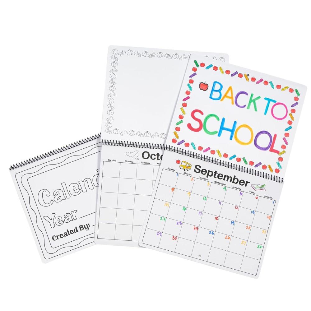 imageColorations Decorate Your Own Calendar Set of 12