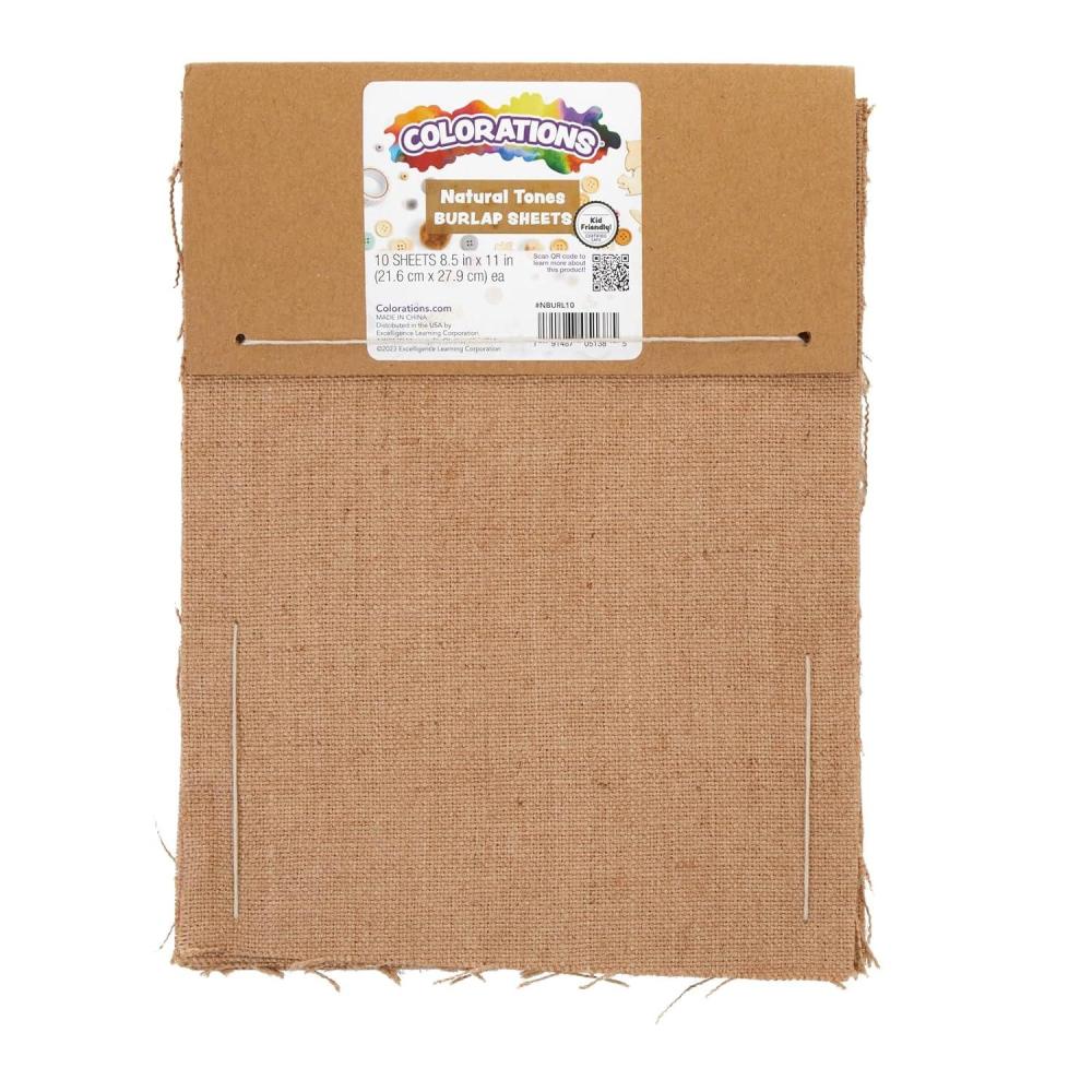 imageColorations Natural Tones Burlap Sheets  10 Sheets