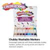 Colorations Washable Classroom Value Pack Chubby Markers – Set of 128, 16 Colors Colors, Non Toxic| Bulk School Supplies For Kids, Coloring Set, Kindergarten Must Haves, Preschool Essentials