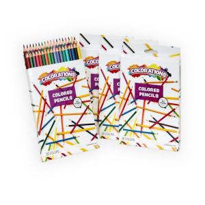 Colorations Colored Pencils -4 Packs, 36 Colors Each, Set of 144 Total – Bulk School Supplies, Individual Boxes for Kids, Party Favors