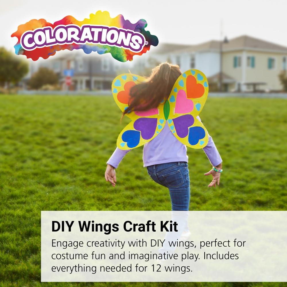 imageColorations Decorate Your Own Wings Set of 12 for Kids Arts and Crafts Activity FLYAWAY