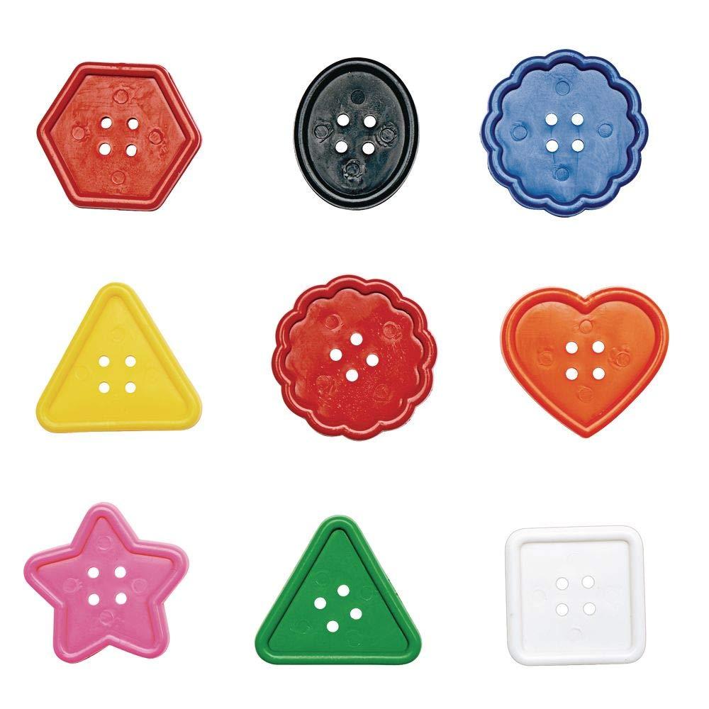imageColorations  BAGBTN Really Big Bright Buttons 130 Pieces 1 Pound 8 Shapes Assorted Colors Sewing Jumbo Projects Crochet Knitting Gifts Hand Made Arts ampamp Crafts for Kids