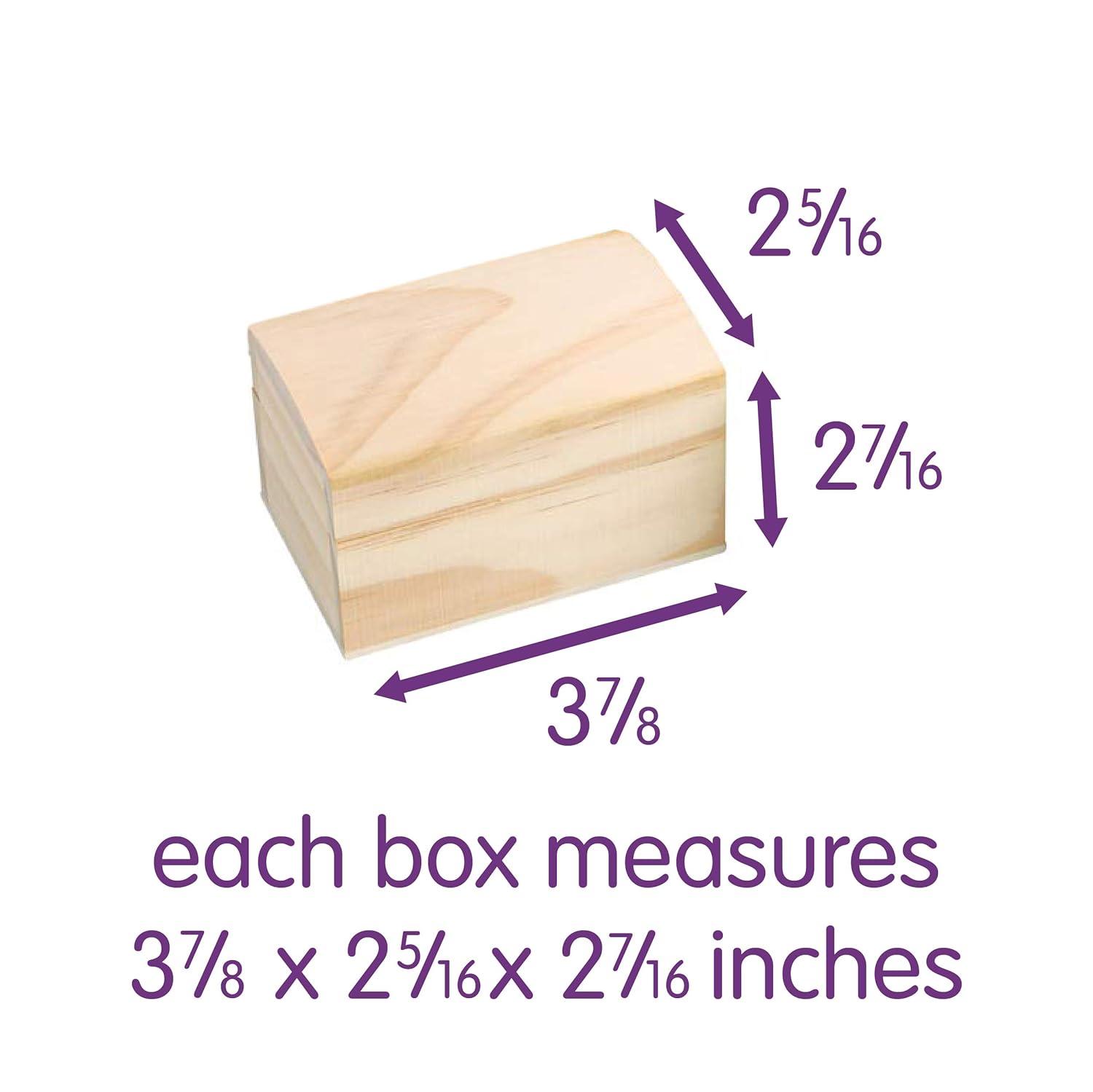 imageColorations LOKBOX Wooden Treasure Box Set of 12 for Kids Unfinished Ready to Decorate DIY Crafts Arts ampamp Crafts Personalize Keepsakes Gift
