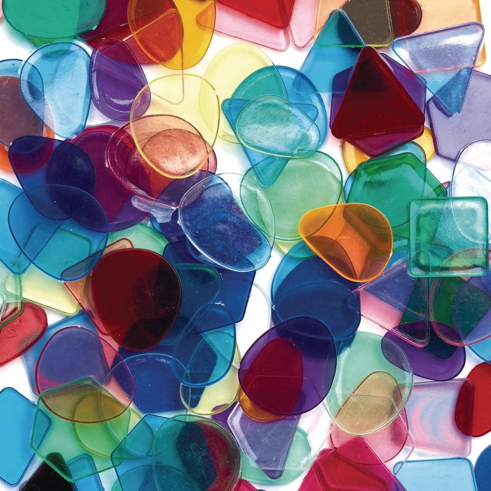 imageColorations Plastic Translucent MultiColor Geometric Shapes 1 Pound